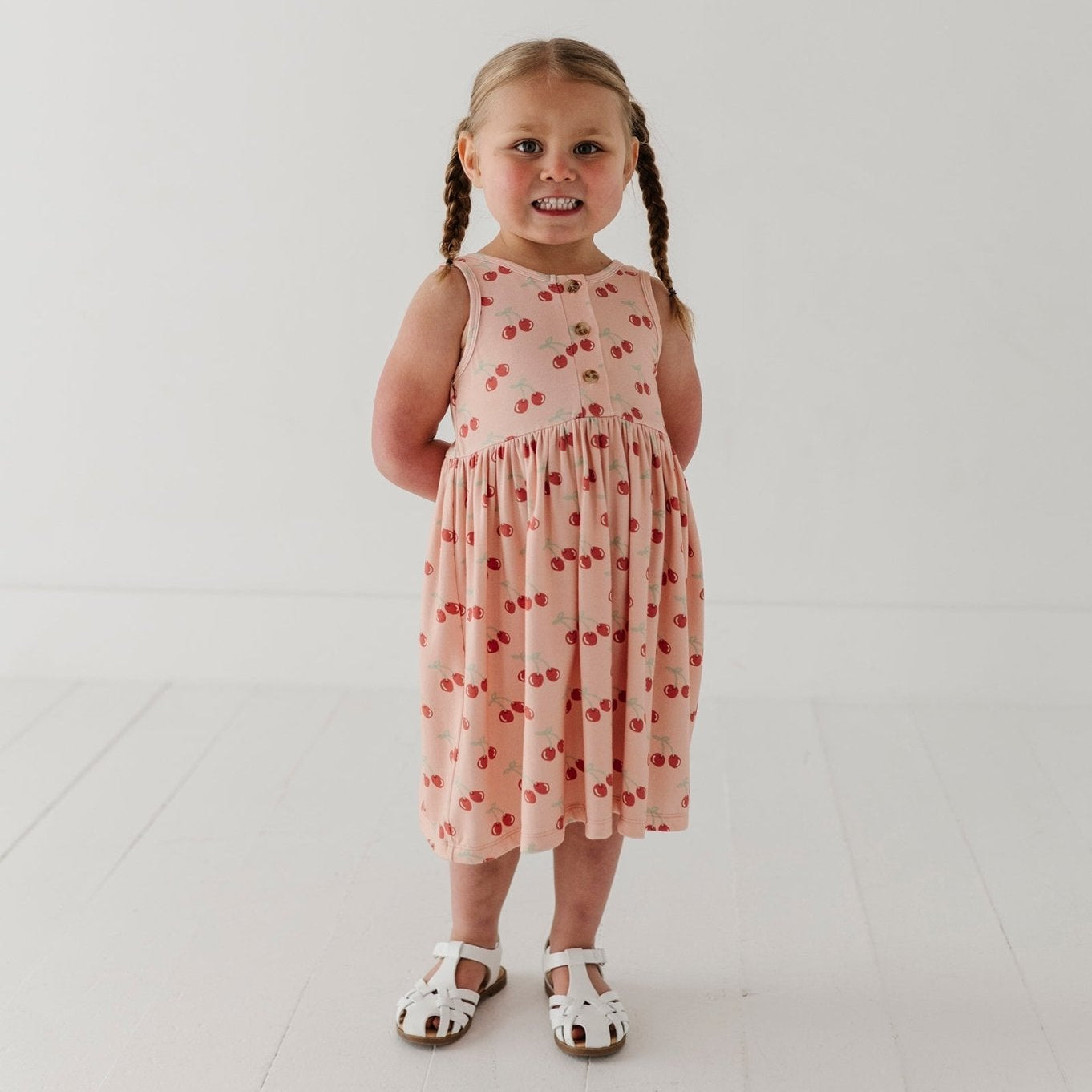 Bamboo Viscose Henley Tank Dress - Girls' Prints | babysprouts