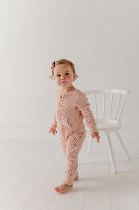 Waffle Romper - Daisy Doodle