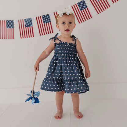 Cotton Tiered Mini Dress Set - American Stars