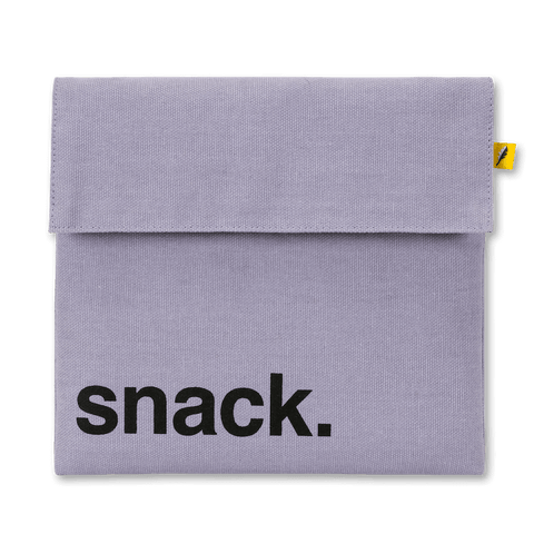 Fluf organic Flip snack bag - 'snack' lavender