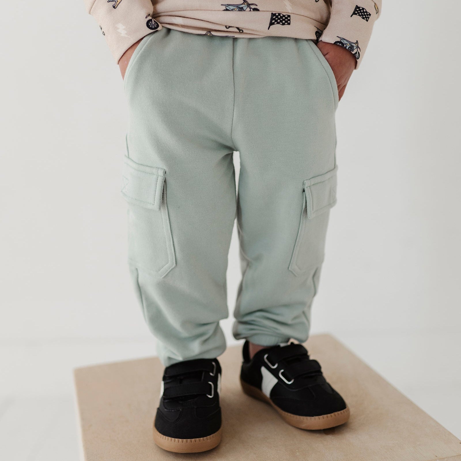 Boys Bamboo Terry Cargo Pants - Durable Kids Pants | babysprouts