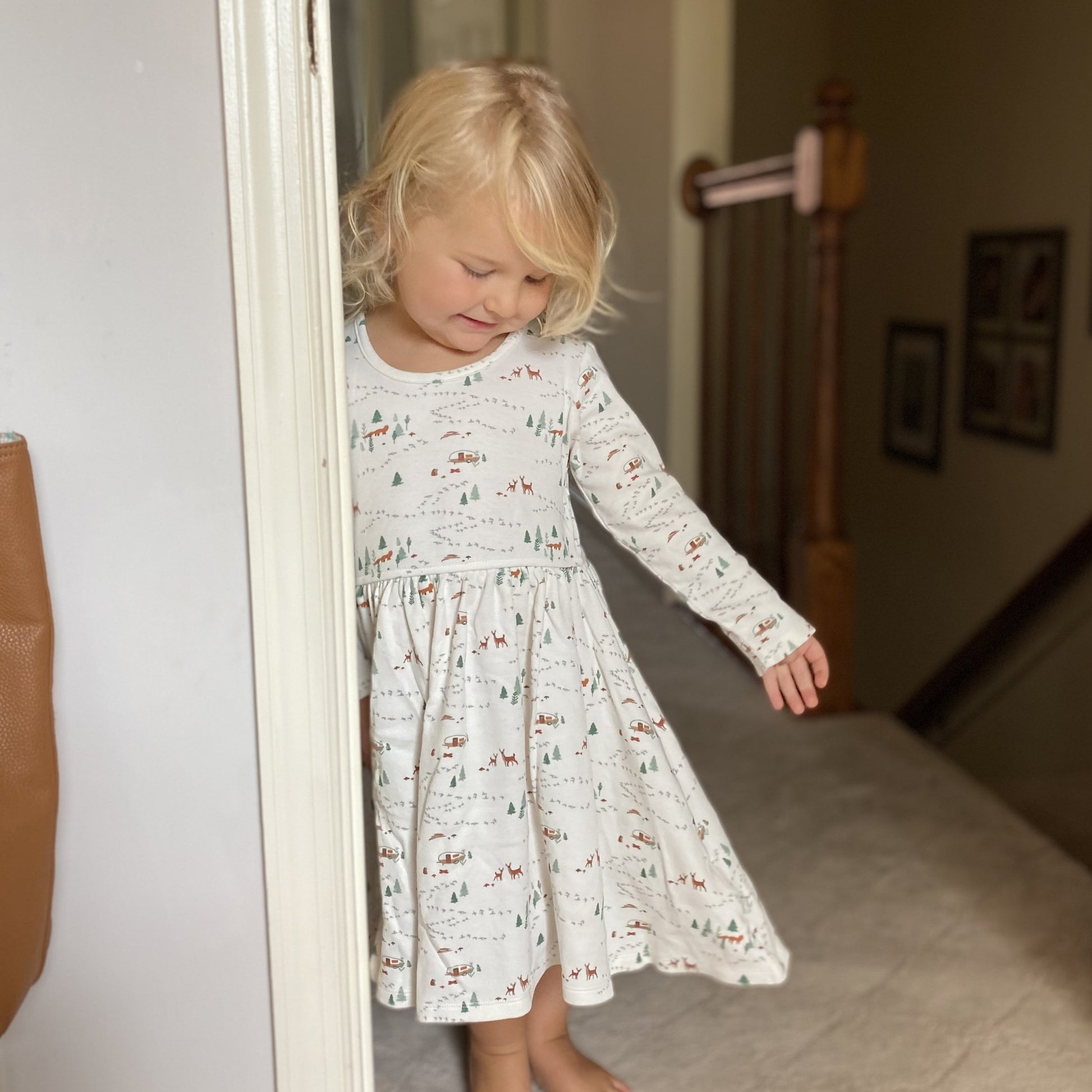 Into the Woods Long Sleeve Twirl Dress - Finn + Emma