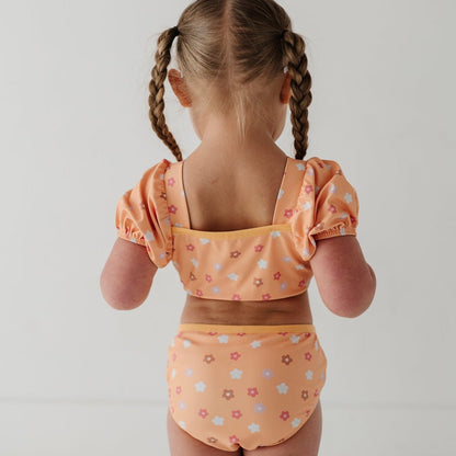 Recycled Polyester Puff Sleeve Two-Piece Swimsuit
