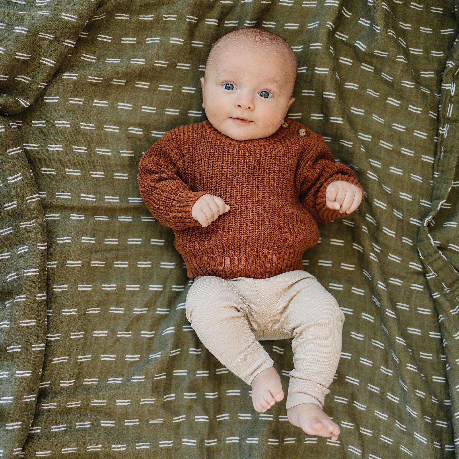 Oatmeal Organic Cotton Leggings | Mebie Baby