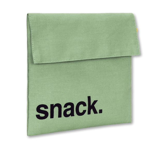 Fluf organic Flip snack bag - 'snack' moss