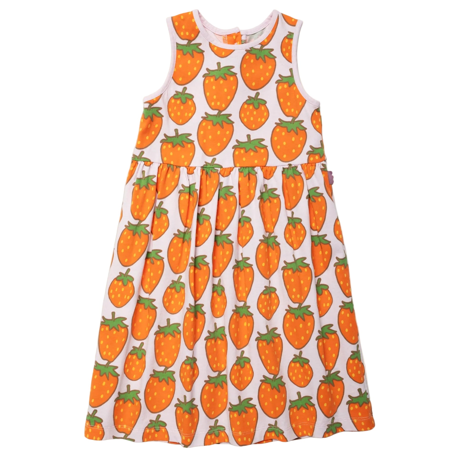 Mon Coeur Recycled Cotton Tank Dress – Strawberry Print