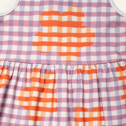 Organic Cotton Tank Dress - Flower Gingham