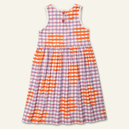 Organic Cotton Tank Dress - Flower Gingham