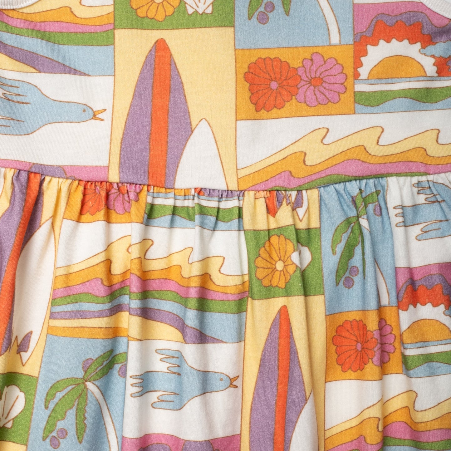 Organic Cotton Tank Dress - Beach Print