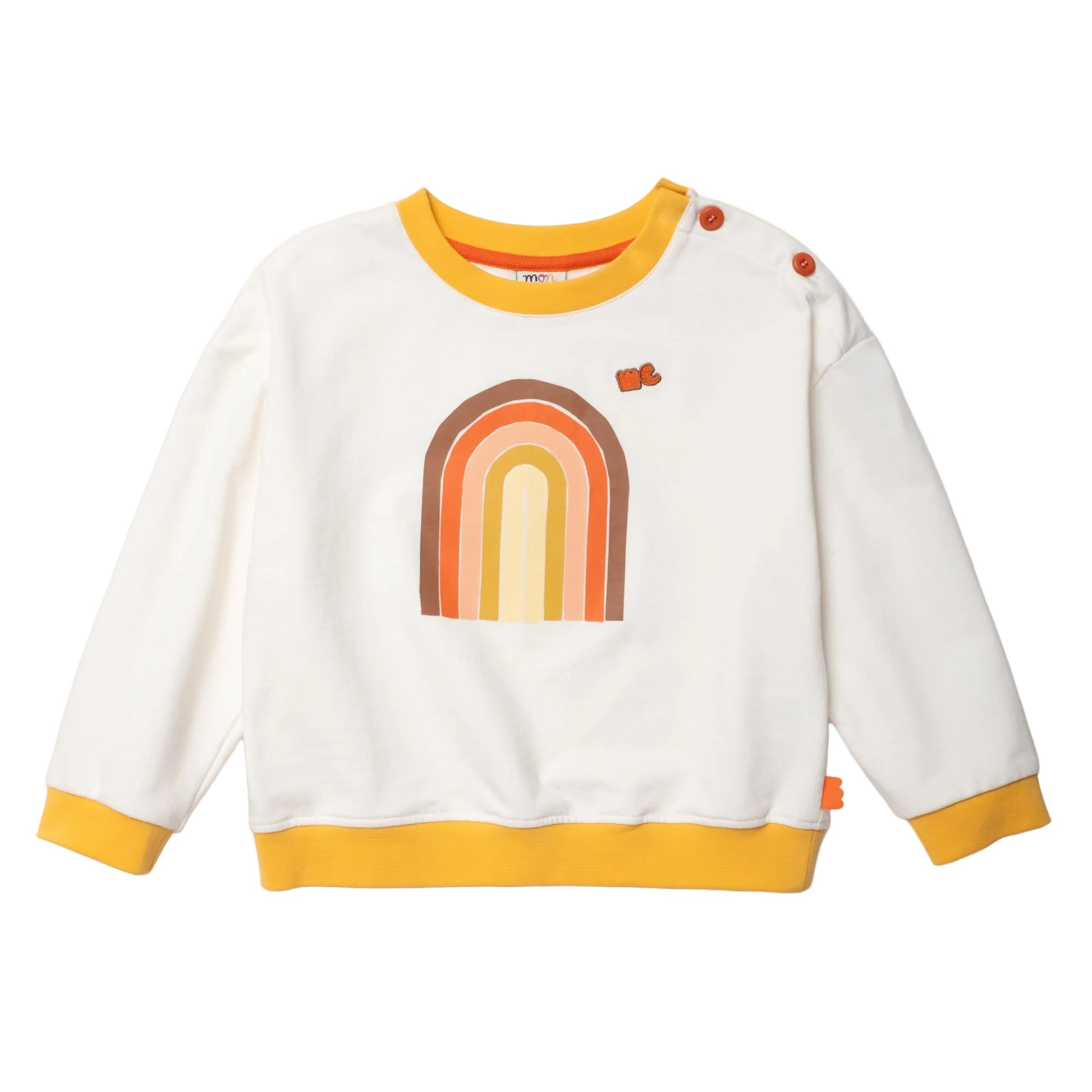Mon Coeur Organic Cotton Vintage Rainbow Kids Sweatshirt
