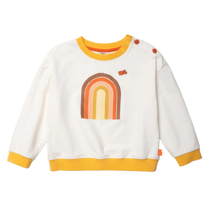 Mon Coeur Organic Cotton Vintage Rainbow Kids Sweatshirt