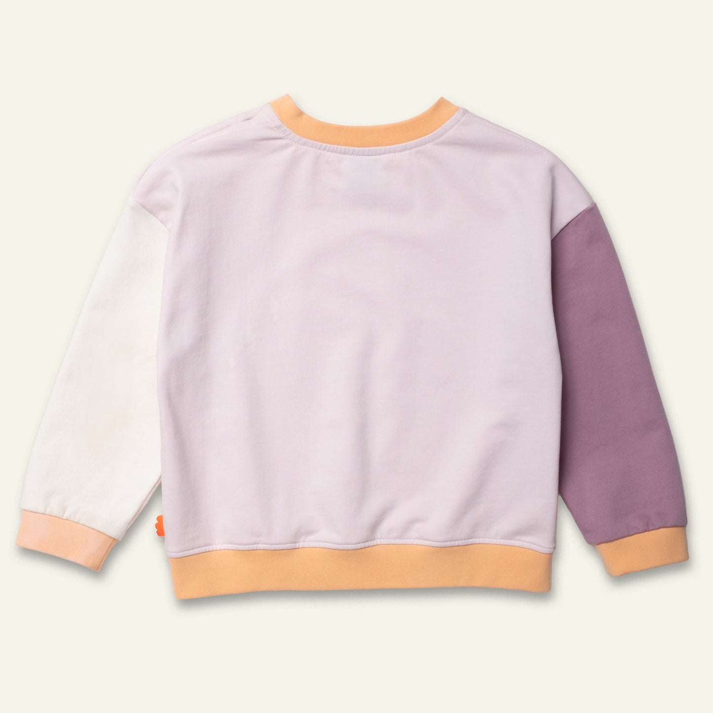 Organic Cotton Sweatshirt - Lilac Colorblock