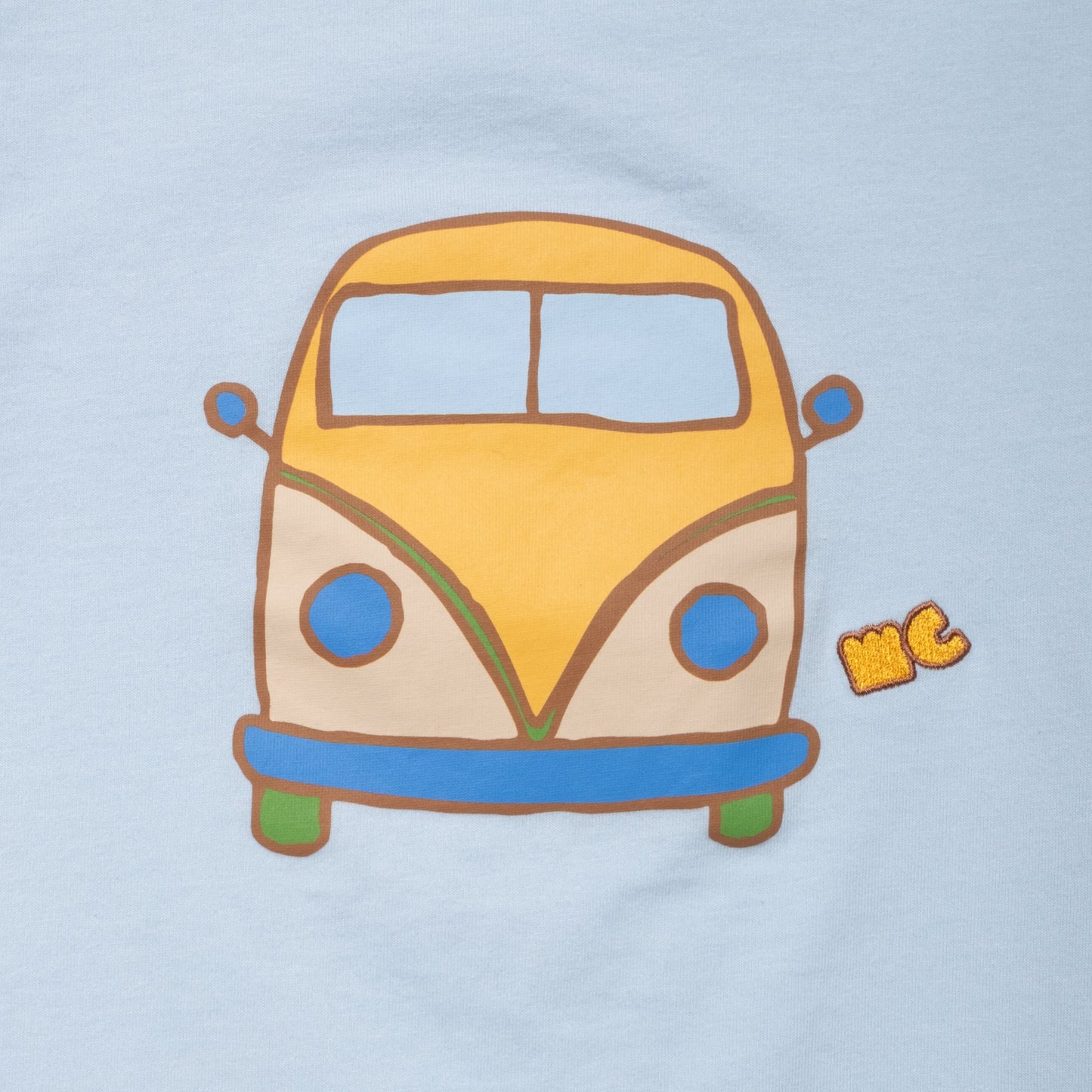 Organic Cotton T-Shirt - Blue Groovy Van