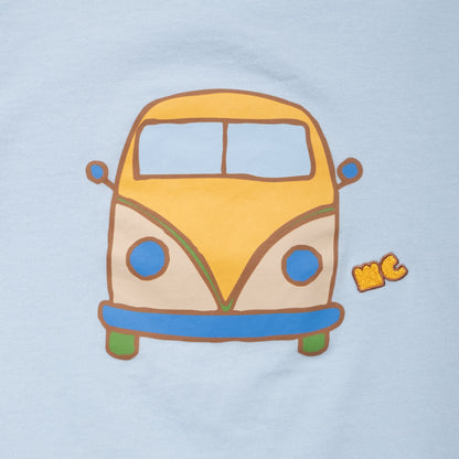 Organic Cotton T-Shirt - Blue Groovy Van