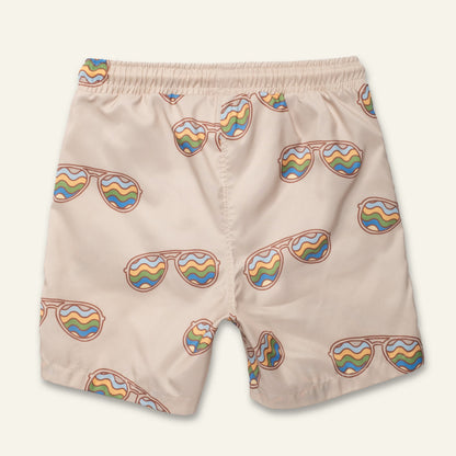 Recycled Polyester Swim Trunk - Groovy Glasses