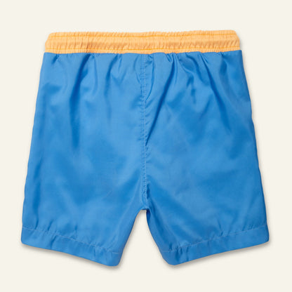 Recycled Polyester Swim Trunk - Blue Colorblock
