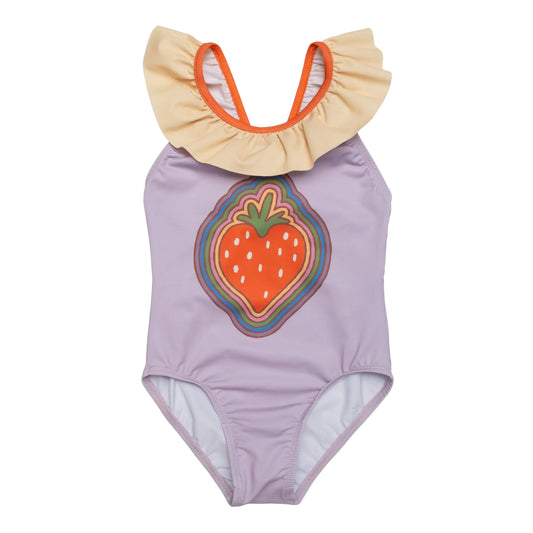 Mon Coeur Strawberry Ruffle One Piece Swimsuit