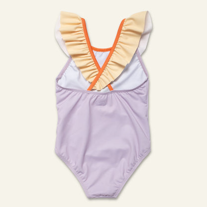 Recycled Polyester Ruffle One Piece Swimsuit- Strawberry