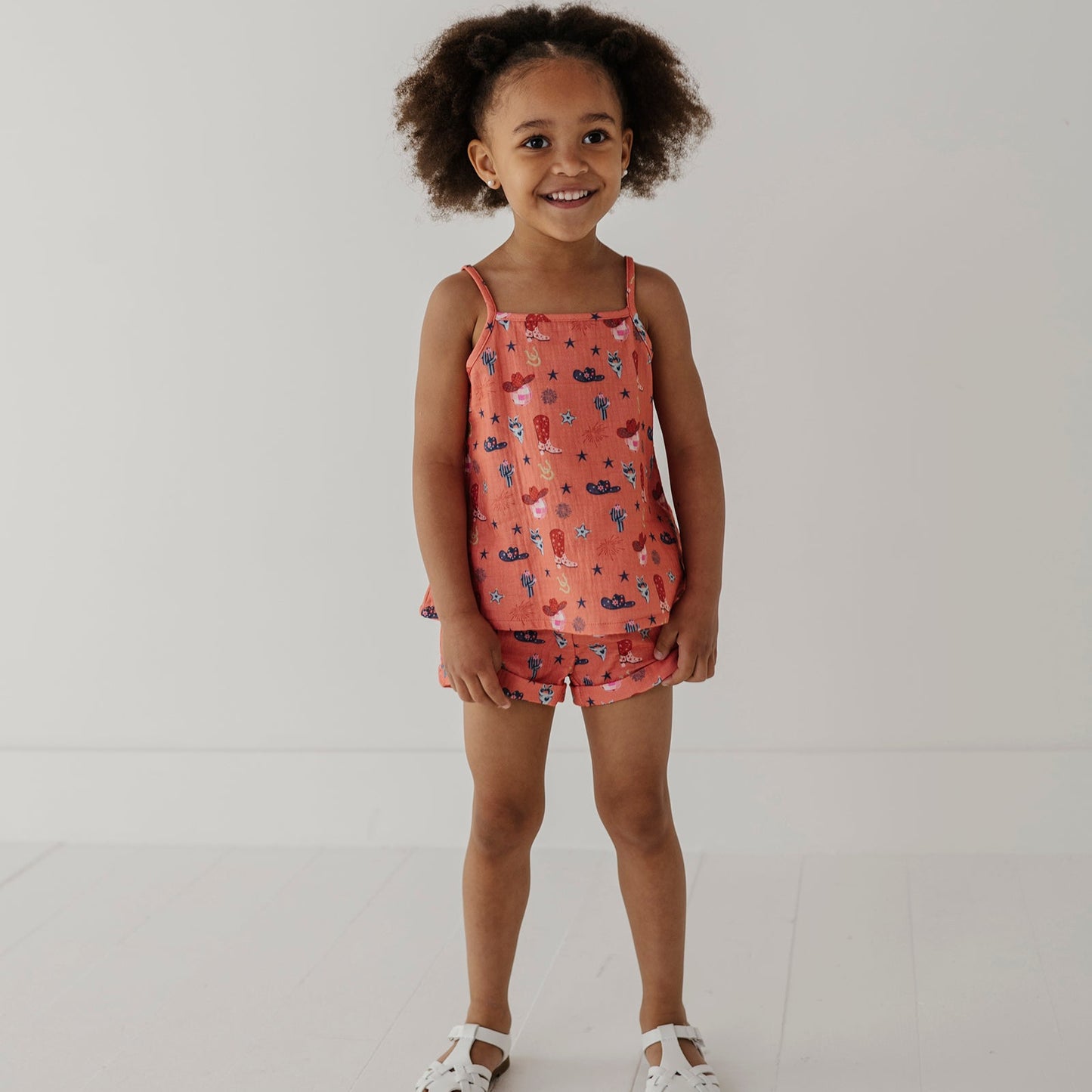 Cotton Gauze Tank & Short Set - American Cowgirl