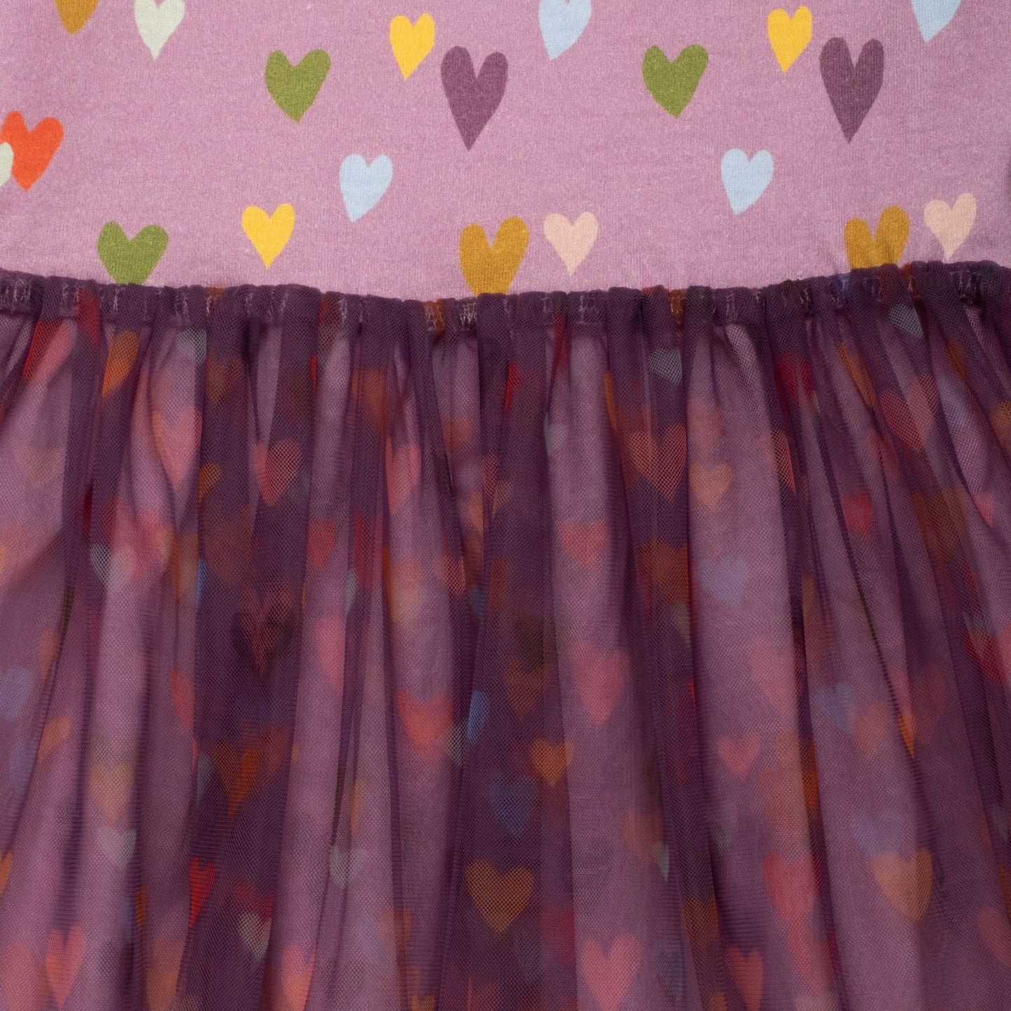 Mon Coeur Organic Cotton Tulle Dress - Mini Hearts