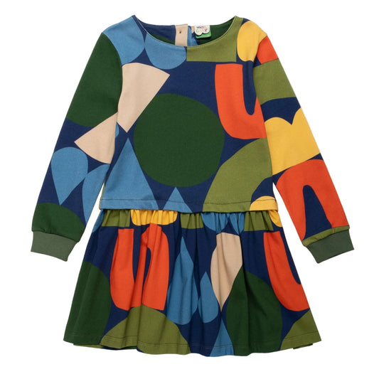 Mon Coeur Organic Cotton Long Sleeve Dress - Fall Shapes