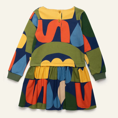 Mon Coeur Organic Cotton Long Sleeve Dress - Fall Shapes
