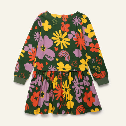 Mon Coeur Organic Cotton Long Sleeve Dress - Wildflower