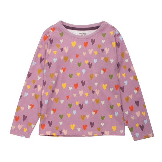 Mon Coeur Organic Cotton Long Sleeve T-Shirt - Mini Hearts