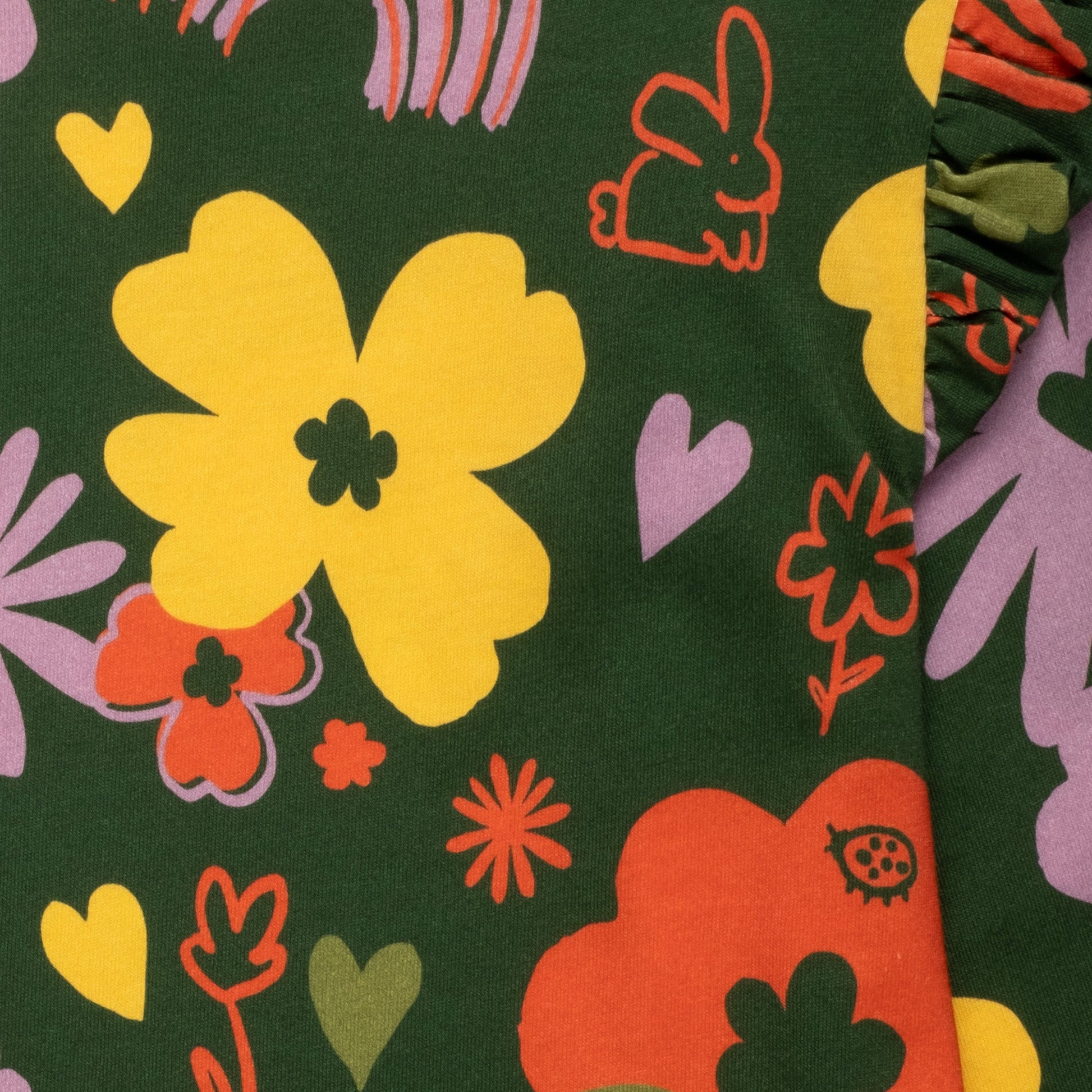 Mon Coeur Organic Cotton Long Sleeve T-Shirt - Wildflower Ruffle
