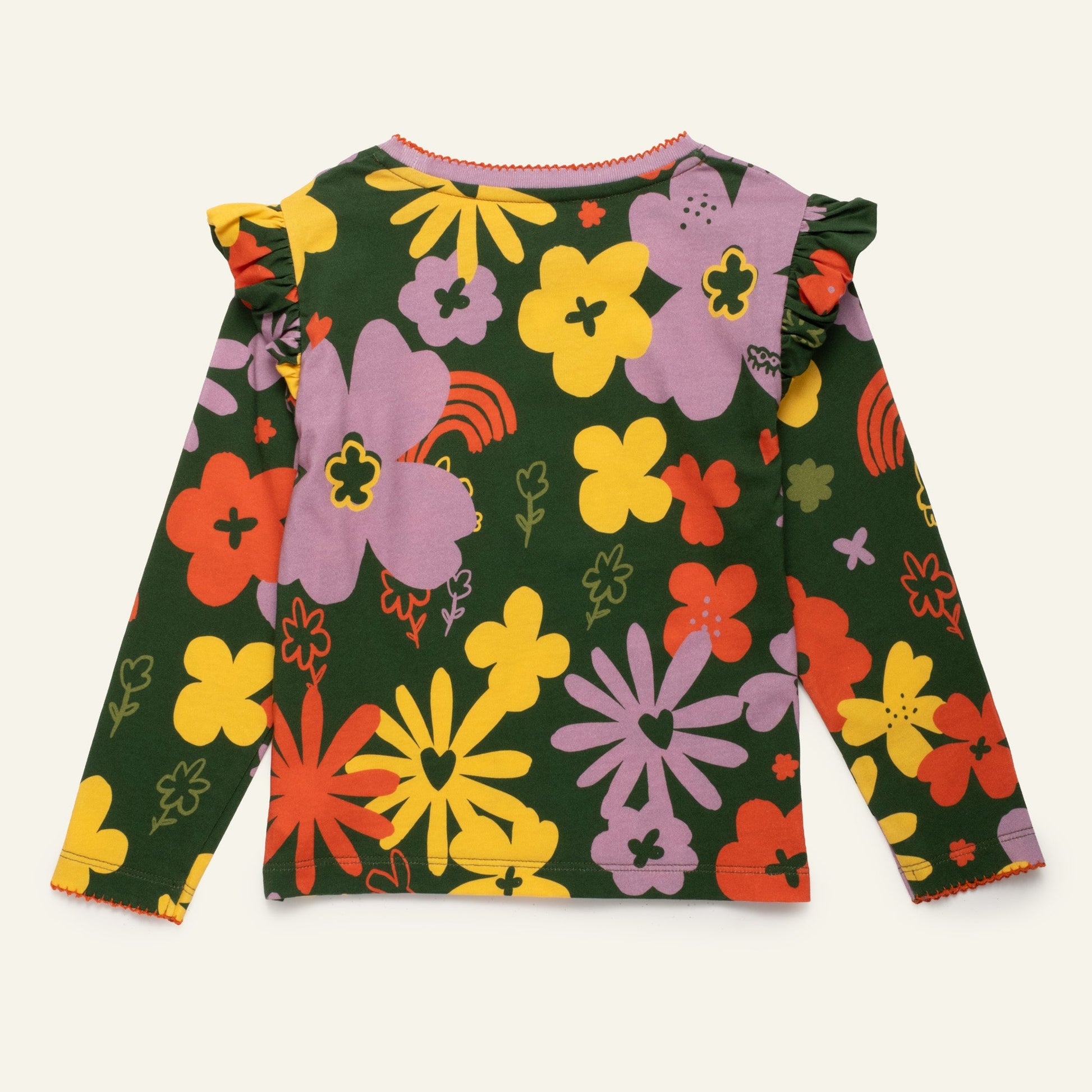Mon Coeur Organic Cotton Long Sleeve T-Shirt - Wildflower Ruffle