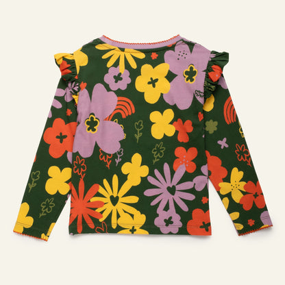 Mon Coeur Organic Cotton Long Sleeve T-Shirt - Wildflower Ruffle