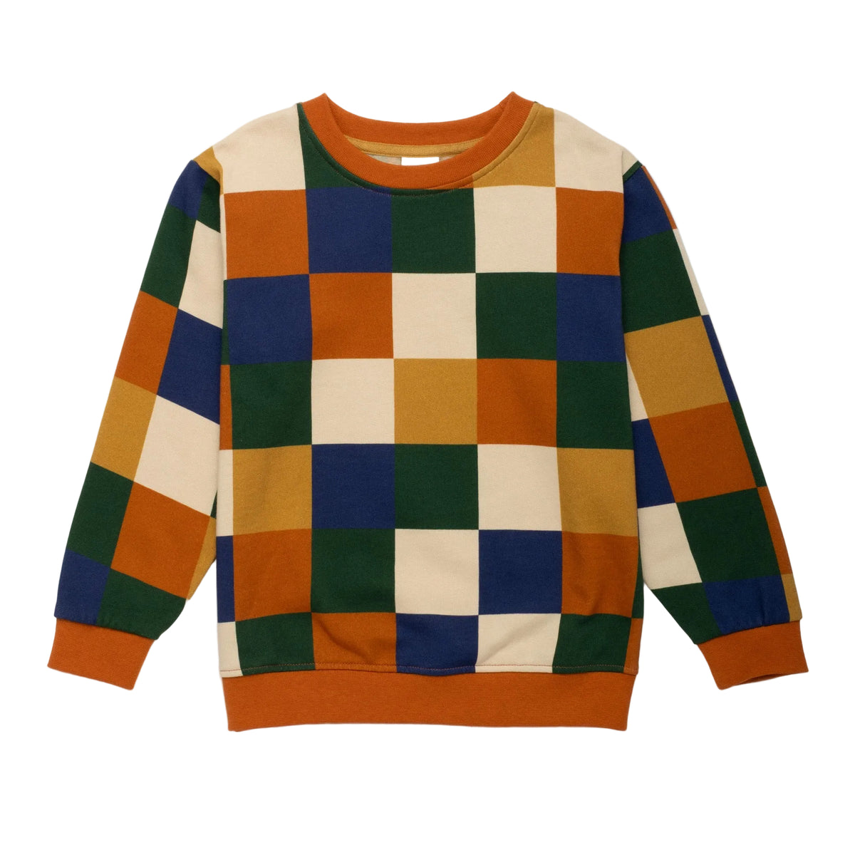 Mon Coeur Organic Cotton Sweatshirt - Fall Checkered