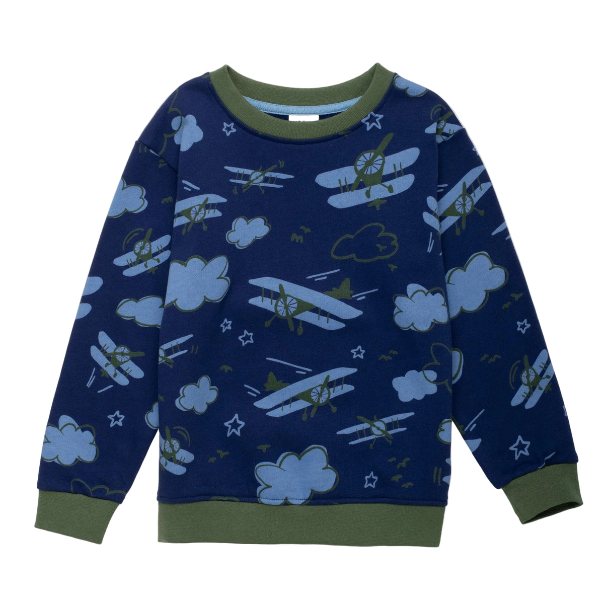 Mon Coeur Organic Cotton Sweatshirt - Airplane Print