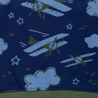 Mon Coeur Organic Cotton Sweatshirt - Airplane Print