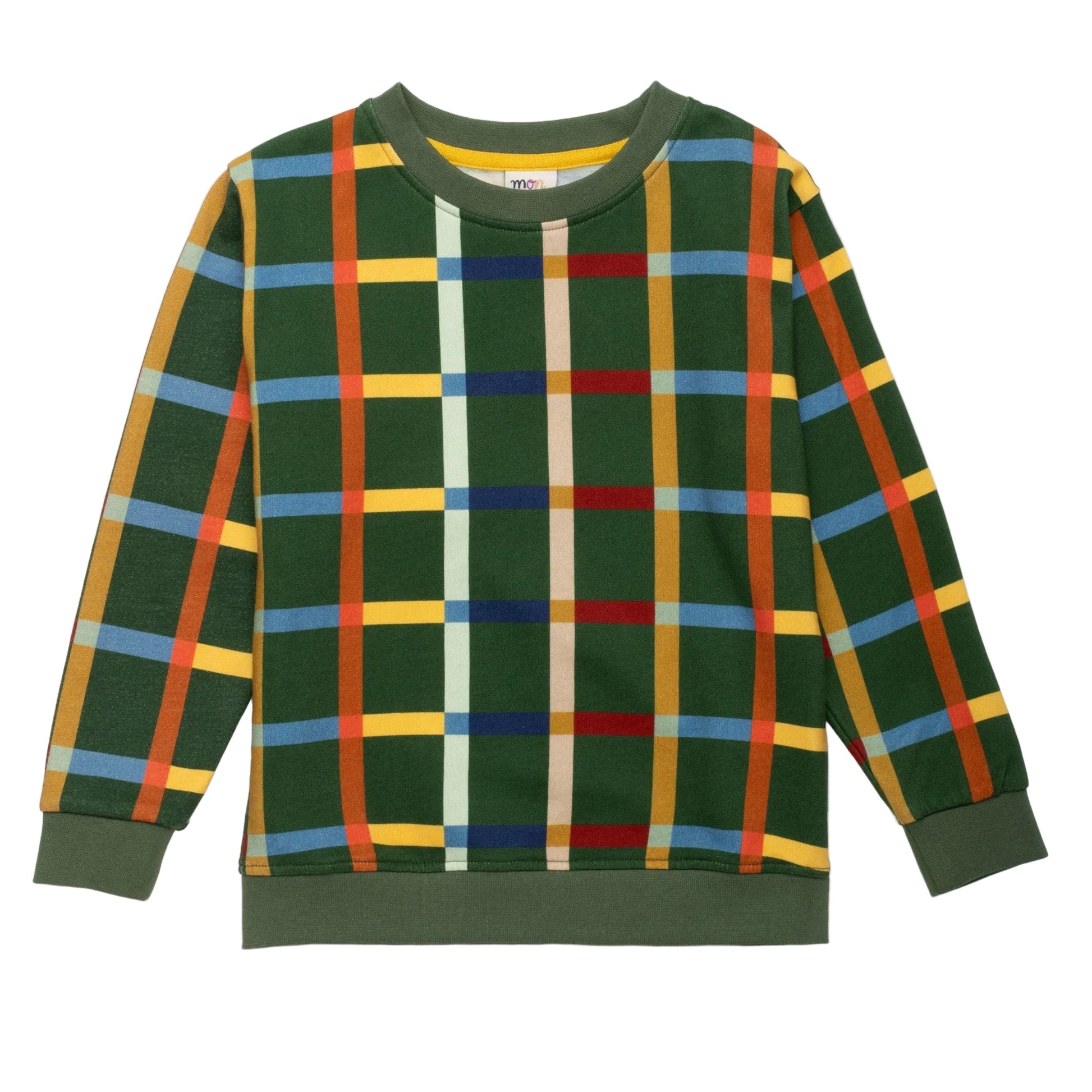 Mon Coeur Organic Cotton Sweatshirt - Fall Grid