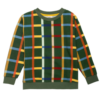 Mon Coeur Organic Cotton Sweatshirt - Fall Grid