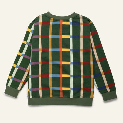 Mon Coeur Organic Cotton Sweatshirt - Fall Grid