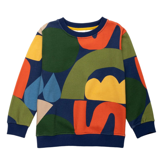 Mon Coeur Organic Cotton Sweatshirt - Fall Shapes