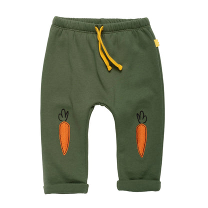Mon Coeur Organic Cotton Joggers - Embroidered Carrot