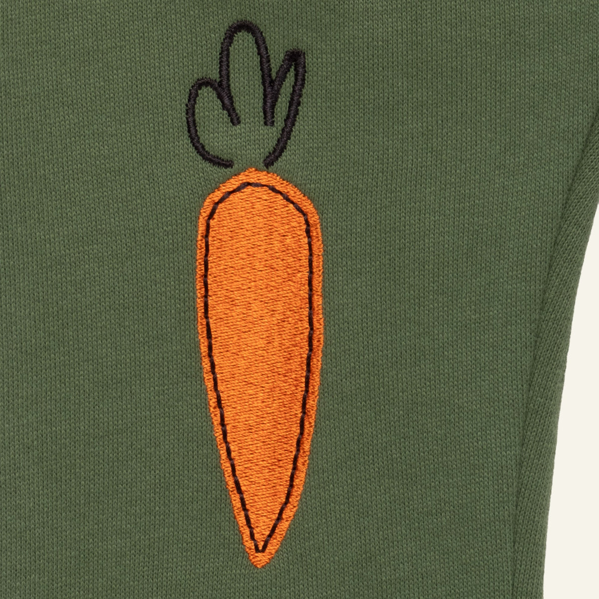 Organic Cotton Joggers - Embroidered Carrot