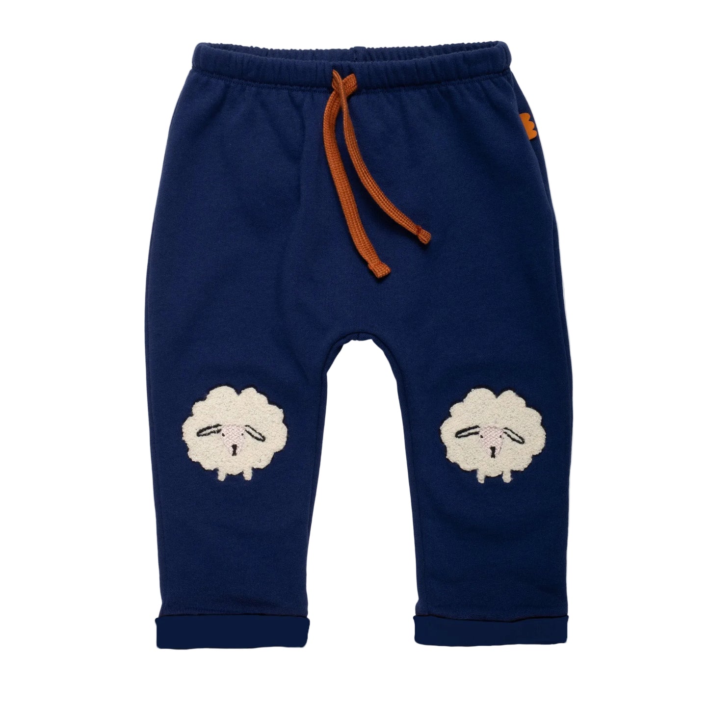 Mon Coeur Organic Cotton Joggers - Embroidered Cozy Sheep