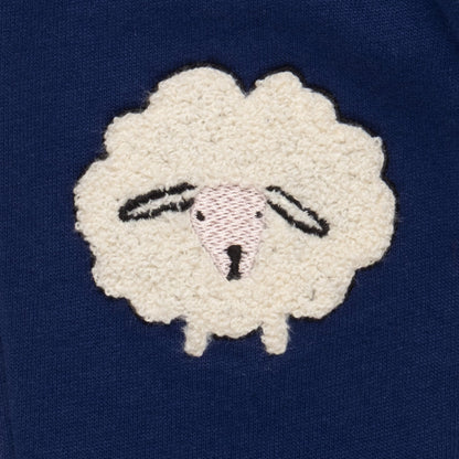 Mon Coeur Organic Cotton Joggers - Embroidered Cozy Sheep