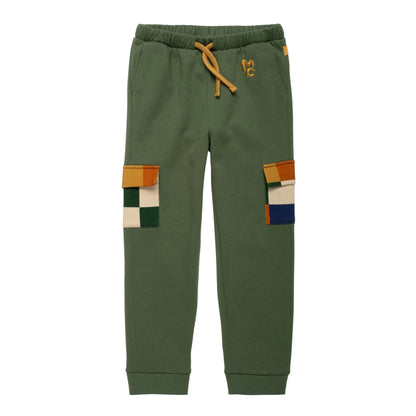 Mon Coeur Organic Cotton Pocket Jogger - Green Checkered