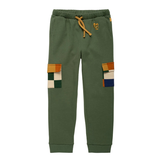 Mon Coeur Organic Cotton Pocket Jogger - Green Checkered