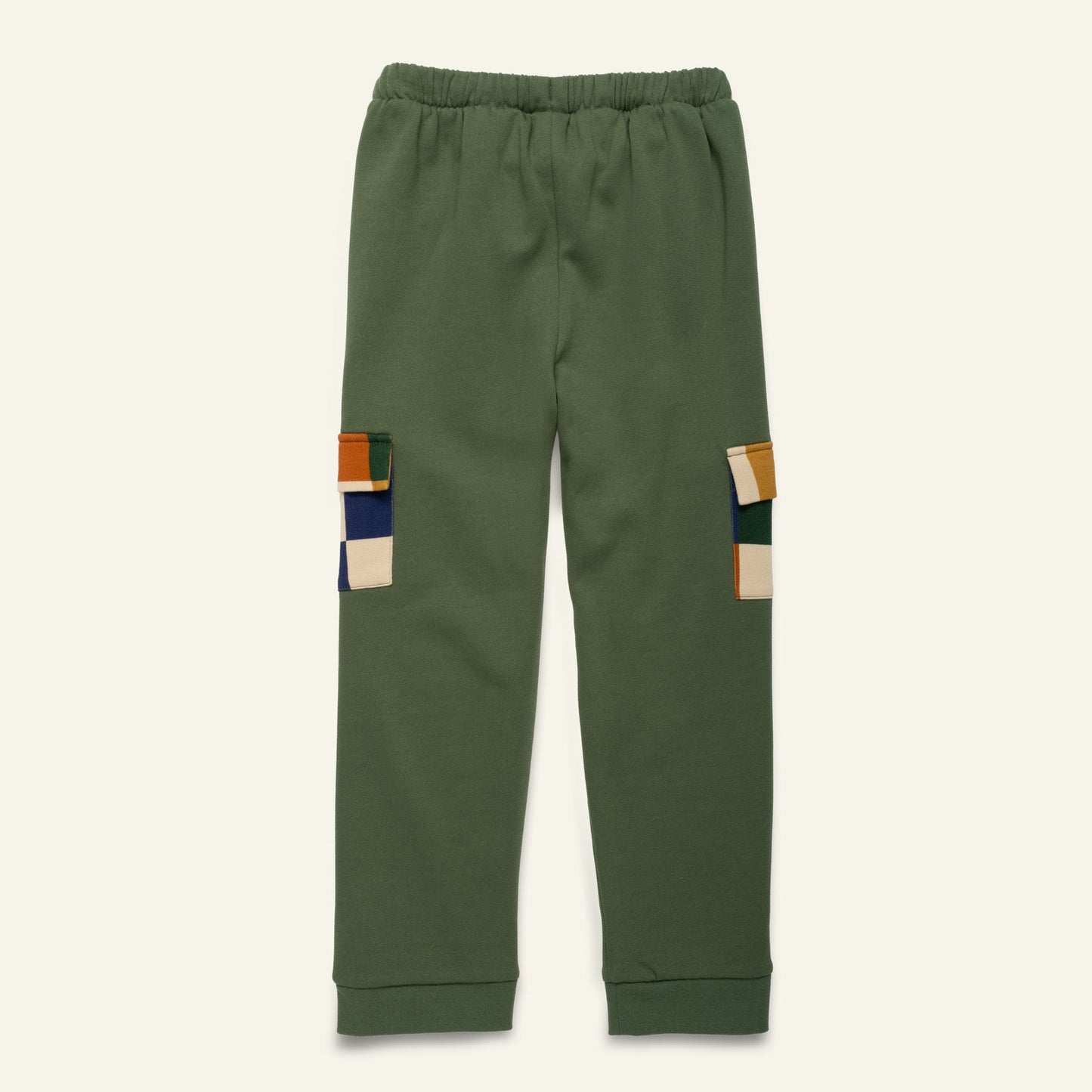 Mon Coeur Organic Cotton Pocket Jogger - Green Checkered