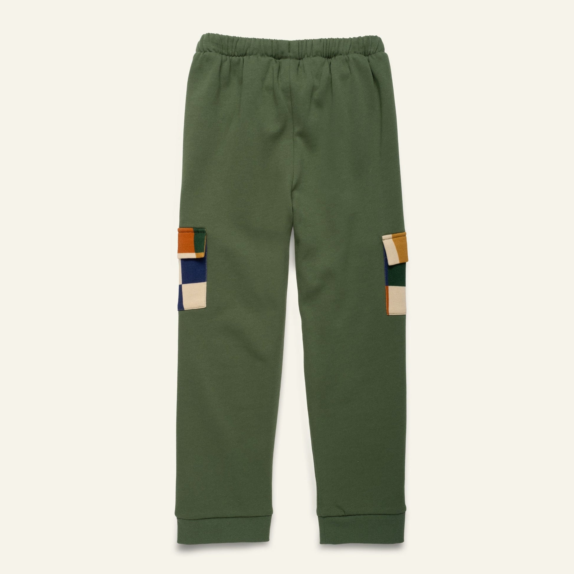 Mon Coeur Organic Cotton Pocket Jogger - Green Checkered