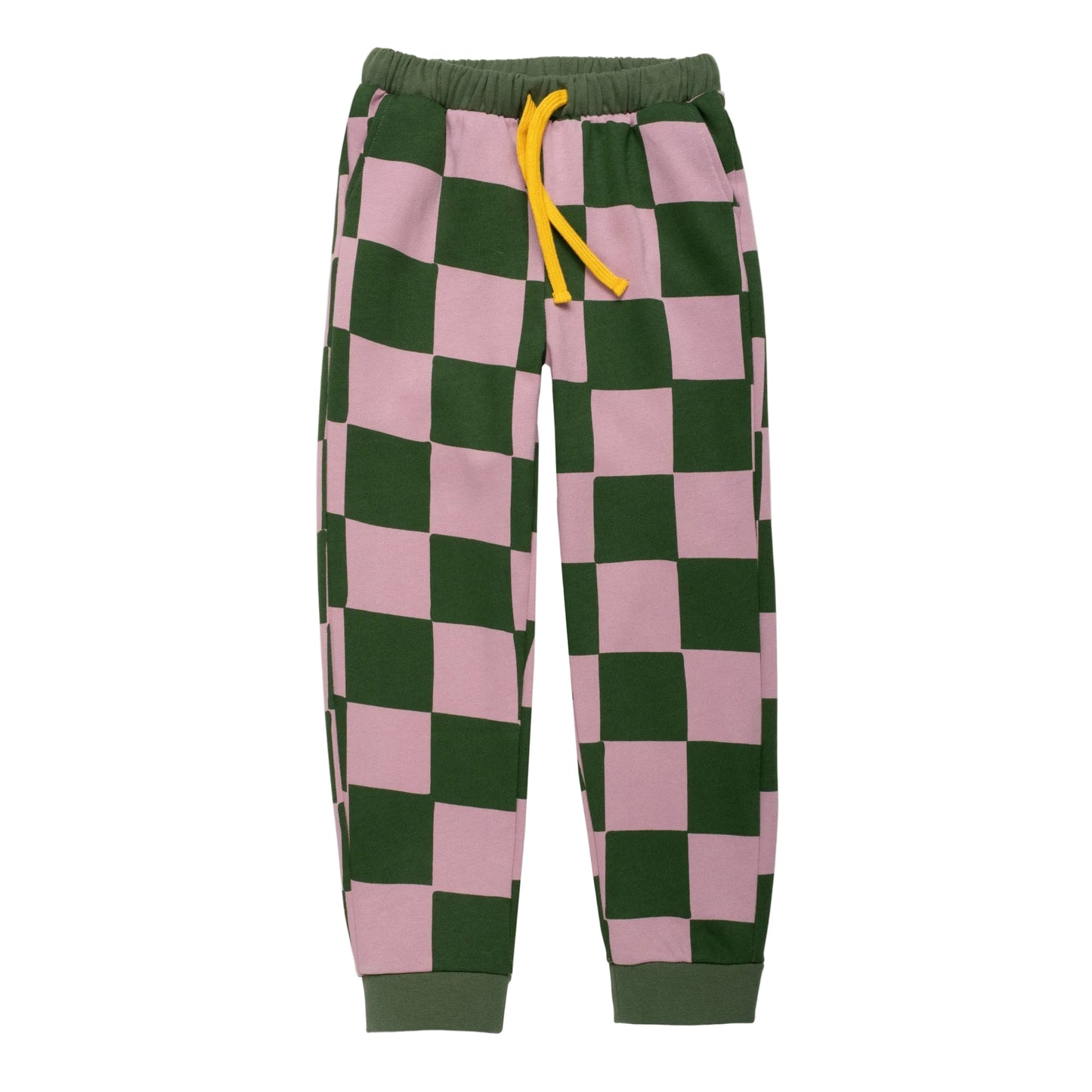 Mon Coeur Organic Cotton Jogger - Green Checkered 