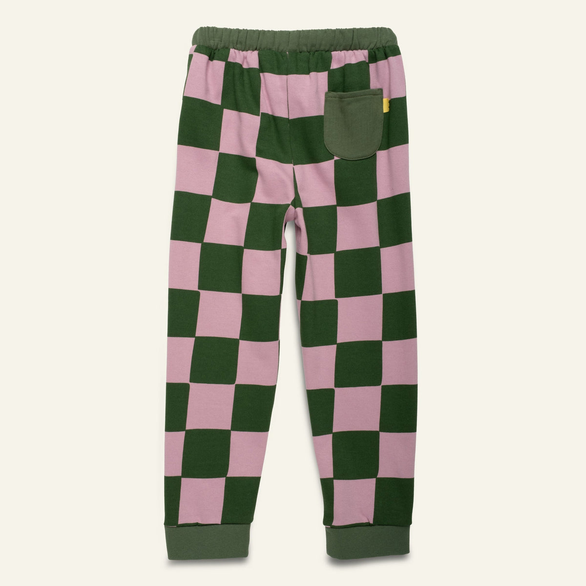 Mon Coeur Organic Cotton Jogger - Green Checkered 
