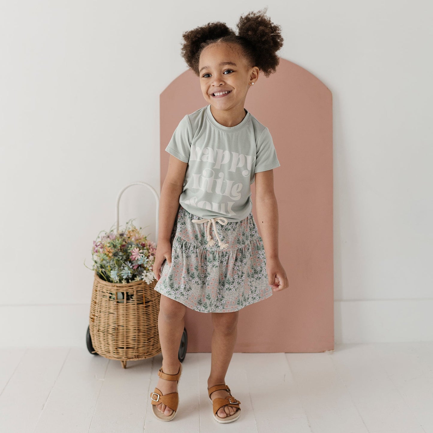 Girls Bamboo Viscose Skort with Built-In Shorts | babysprouts