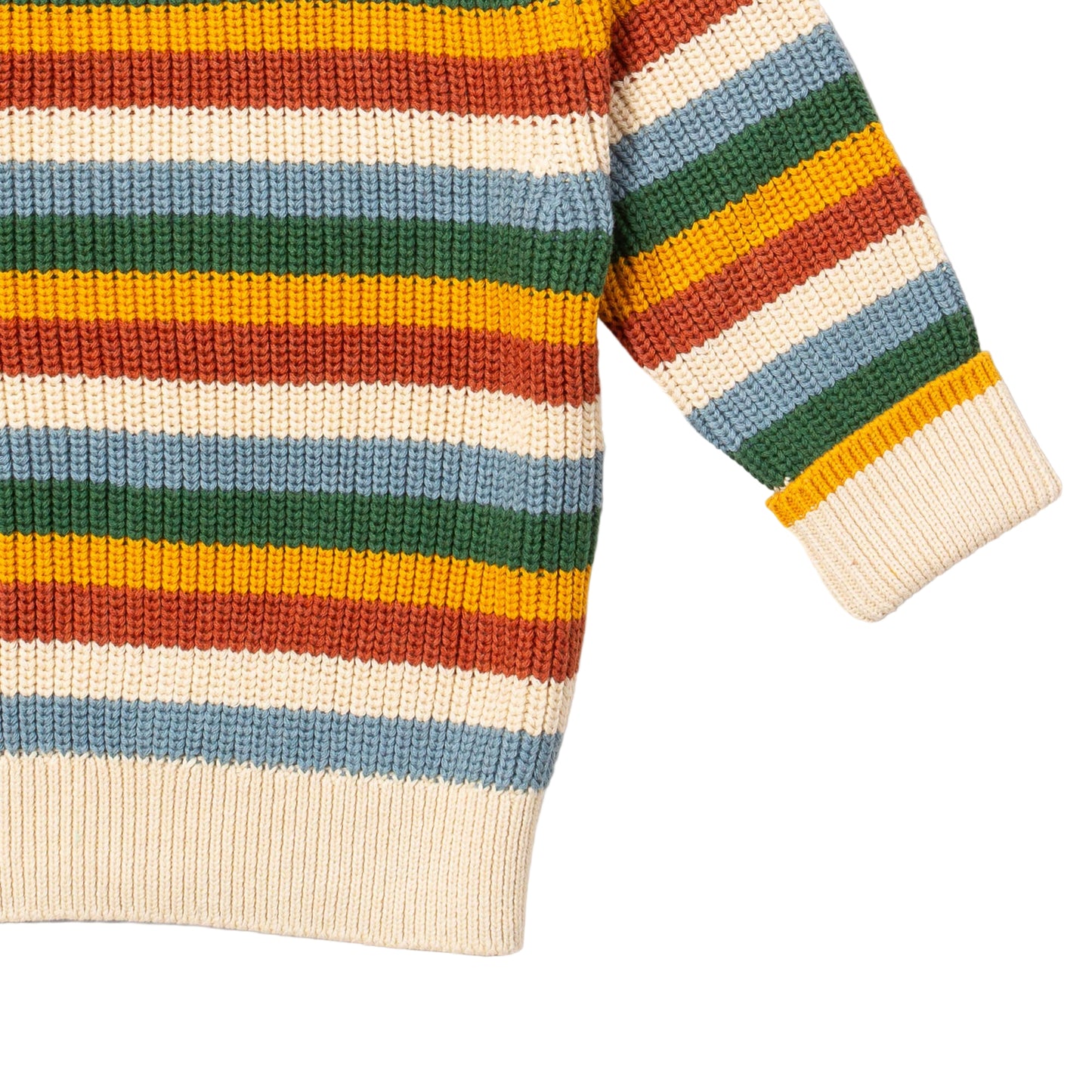 Little Green Radicals Organic Sweater- Rainbow Waffle
